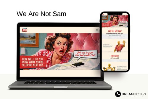We Are Not Sam Website Design website client portfolio image of dream design